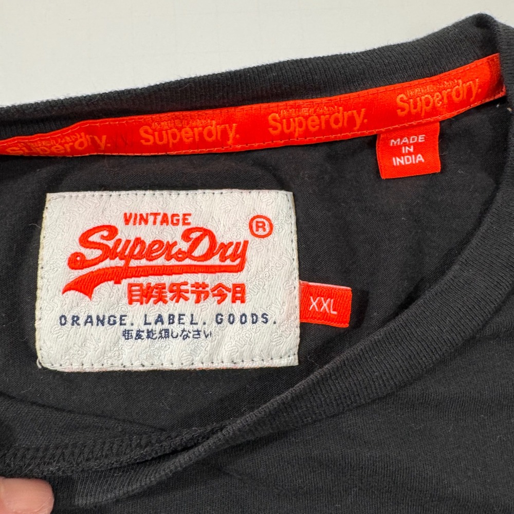 Superdry Dress T-Shirt Women XXL Black Orange Label Crew Neck M10102OQ - Picture 2 of 7